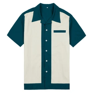 Herren Kleidung Bowling Shirts Rockabilly Stil Mode Indie Herren Shirts 50er Jahre - Bild 1 von 6