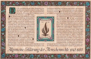 Naciones Unidas Viena 1988 Yvert SS 4 Derechos Humanos MNH - Imagen 1 de 1