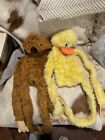 2 Long Legs And Arms Puppets Vintage  Dog/Duck/Chicken