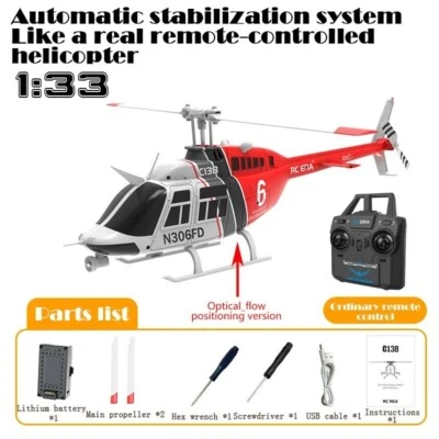 RC 1/36 Bell 206 Remote Control Helicopter. With Altitude Hold &6 Axis Gyro. - Image 1 of 4