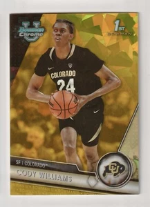 2023-24 Bowman Chrome University Sapphire Edition Yellow #16 Cody Williams /75 - Picture 1 of 2