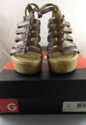 G By Guess NODESSA Women's Brown Platform Wedge Sandal Style Heels Sz 9M - Sexy! - Image 1 of 4