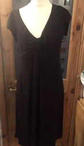 Ladies Size 10 Black Sleeveless Jersey  Dress From Red Herring Maternity - Picture 1 of 6