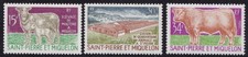 1970 ST. PIERRE ET MIQUELON - Allevamenti n° 407-409 MNH**