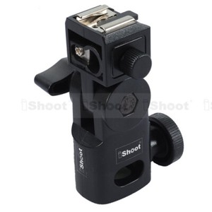 Flash Bracket/Umbrella Holder-Metal Hot Shoe Mount-15.8mm Hole for Light Stand