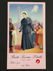 holy card relic santino reliquie reliquia "BEATA SAVINA PETRILLI" - Picture 1 of 3