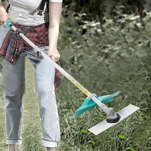 Rasentrimmer Elektrischer Rasenmäher Gartengrasschneider Schnurlos Mit Rädern - Bild 1 von 22