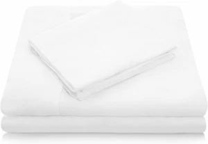 Malouf Sleep Woven TENCEL 300 Thread Twin XL 3 Piece Bed Sheet Set (White) - Picture 1 of 3