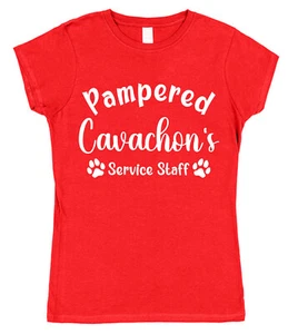 Camiseta Pampered Cavachon's Service Staff - Divertido Regalo para Dueños de Perros Unisex - Imagen 1 de 8