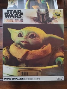 Star Wars The Mandalorian Prime 3D Puzzle 24'x18' 500 Pieces Grogu Baby Yoda - Picture 1 of 2