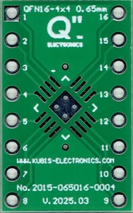 QFN16-4x4, LGA16-4x4, MLF16-4x4, TQFN16-4x4 0.65mm(0.026") to DIP 0.4" [US] - Picture 1 of 2