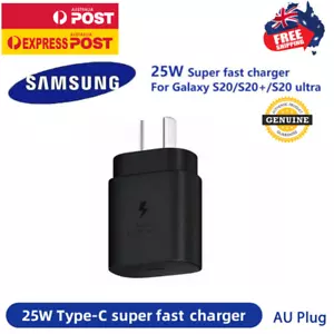 Genuine Original Samsung 25W Super-FAST Wall Charger for Note S8/10/S20/S20/S21+ - Picture 1 of 7