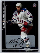 2001  Be a Player Signature Series #53 Mike York Auto RANGERS