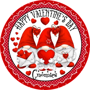HAPPY VALENTINES ZWERGE DESIGN Metallschild (BESCHREIBUNG LESEN) - Bild 1 von 3