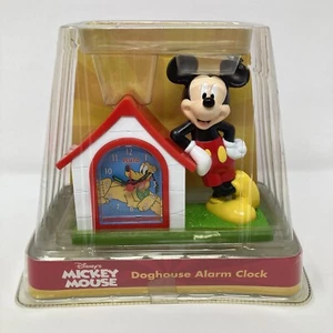 Disney Mickey Mouse with Pluto in Doghouse Battery Alarm Clock - NEW - - Picture 1 of 8