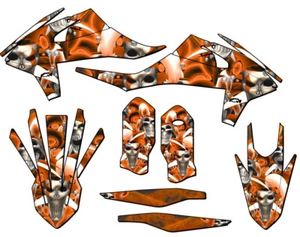 2020-2023 XCF-W JESTER Orange Senge Graphics Kit Compatible with KTM - Foto 1 di 10