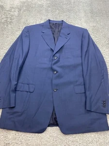 Canali Proposta Blazer Mens 56R Navy Blue Super 120s Wool Sports Coat Jacket - Picture 1 of 10