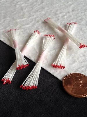 125 estambres de estambre de polen centros de flores rojas coronas florales adornos artesanales Foto 1 de 4