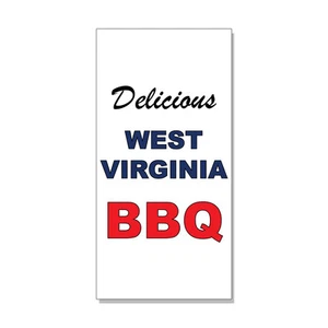 Letrero de tienda delicioso West Virginia barbacoa azul rojo bar restaurante calcomanía pegatina - Imagen 1 de 1