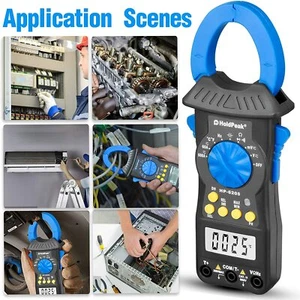 Digital Multimeter Clamp Meter True RMS AC/DC Continuity Resistance 60MΩ Tester - Picture 1 of 7
