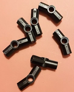 LEGO Piece 32016 Technic, Axle and Pin Connector Angled #3 - BLACK (7pcs) - Picture 1 of 2