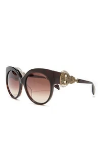 Alexander McQueen 59mm Crystal Skull Accented Cat Eye Sunglasses, $950 NWB - Picture 1 of 4