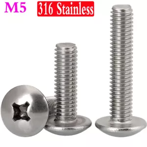 Tornillos de máquina M5 - 0.8 316 acero inoxidable Phillips cabeza de accionamiento armadura 18-8 - Imagen 1 de 13