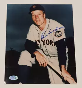 RICHIE ASHBURN Signed 8x10 Photo-HALL OF FAME-PHILADELPHIA PHILLIES-METS-PSA - Picture 1 of 3