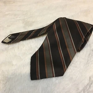 Corbata de seda a rayas marrón Givenchy Monsieur - Imagen 1 de 6