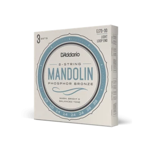 D'Addario EJ73 Mandolin Strings, Phosphor Bronze, Light, 10-38, 3 Sets - Picture 1 of 1