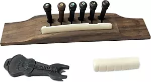 6 String Acoustic Guitar Bridge Bone Bridge Saddle and Nut, Rosewood Acoustic Gu - Picture 1 of 12