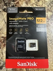 sandisk imagemate pro 512gb MicroSDXC UHS -1 with ADAPTER - Photo 1 sur 1