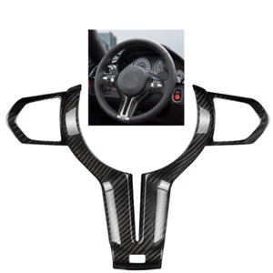 Steering Wheel Cover Frame for BMW M2 M3 M4 M5 X6 X6M Carbon Fiber 2014-2020 15 - Picture 1 of 9