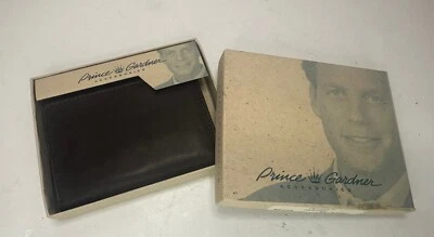 Cartera Prince Gardner Cuero Genuino Triple Plegable Nueva Stock Antiguo De Colección Hecha en EE. UU. Foto 1 de 4