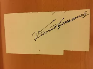 Frammento autografo di Vittorio Emanuele III - Foto 1 di 1