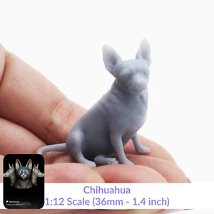 Chihuahua - 1:12 Scale miniature dog for dollhouse, diorama by Stereocat (1 dog) - Picture 1 of 5