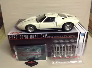 GT40 WHITE 1967 FORD ROAD CAR #G1201313 GMP 1:12 150 Pcs VINTAGE NICE HUGE CAR - Picture 1 of 14