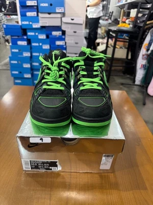 Preowned Off White Rubber Dunk Low Green Strike SIZE 10.5 SHIPS FAST - Image 1 of 4