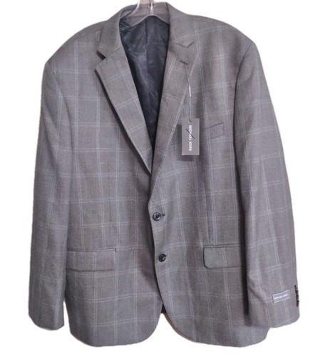 Giacca blazer Michael Kors grigio Kelson a quadri uomo 46 REG NUOVA CON ETICHETTE