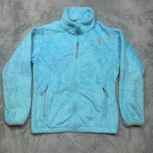 North Face Jacket Girls XL 18 Blue Fleece Full Zip High Loft Soft Youth Winter - Picture 1 of 10