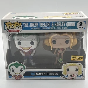Funko Pop! The Joker & Harley Quinn Beach 2 Pack Hot Topic Exclusive NEW - Picture 1 of 5