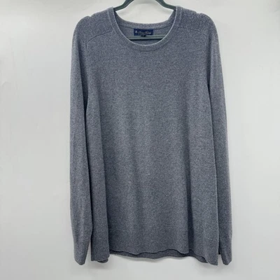 Brooks Brothers 100% кашемир ворота свитер мужской XXL серый старые деньги * отверстие - Изображение 1 из 4