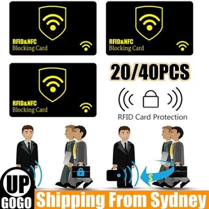 20/40x RFID Blocking Card Anti Scan Guard ID Credit Card Wallet Shield Protector - Picture 1 of 10