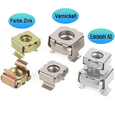 Käfigmuttern M4-M12 Käfigmutter StahlVerzinkt für Rackschiene Mutter Befestigung - Bild 1 von 4