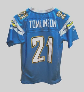 LaDainian Tomlinson #21 S.D. Chargers NFL Reebok Powder Blue BOYS Sewn Jersey M - Picture 1 of 2