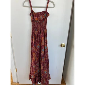Maxi Vestido Vintage Lanz Original Boho Floral Calado, S/M - Imagen 1 de 7