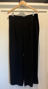 🗽 M.M. Lafleur Hose weites Bein schwarz Plissee - Damen 14 - Made in NYC - Bild 1 von 9