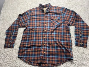 Duluth Trading Uomo XL Alto XLT Blu Ruggine Flanella Nuovo con etichette - Foto 1 di 7
