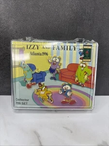 Atlanta Olympics IZZY AND FAMILY 1996 5 Pin Collector Set FACTORY SEALED ! RARE! - Picture 1 of 8