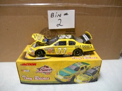 1/24 Action 2005 nascar #33 Tony Raines Outdoor Channel Chevy dual Autograph - Image 1 of 4